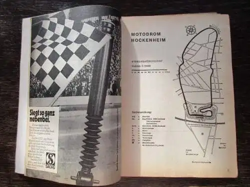 Programmheft Großer Preis von Deutschland Weltmeisterschaftslauf Motorräder 1971