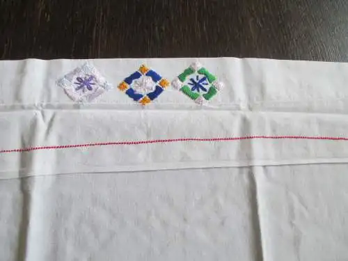 altes Übertuch Handtuchüberhang Stickerei Handarbeit