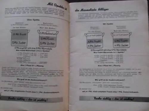 Bereite mit Opekta in 10 Minuten Marmeladen Gelees Rezeptbuch Nr. 9 um 1930