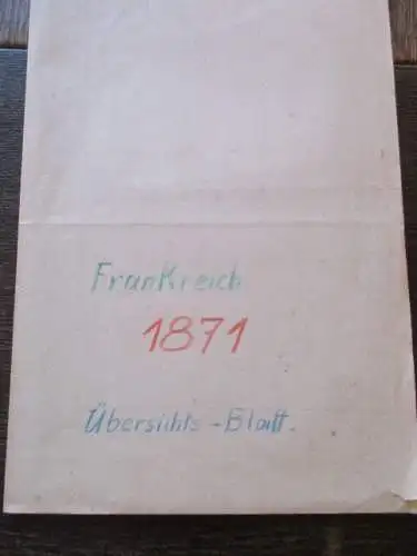 seltene Karte Frankreich nach dem Friedensschluss 1871 Verlag H. Schönlein