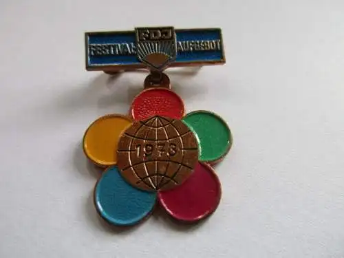 DDR FDJ Abz. für ausgezeichnete Leistungen im Festivalaufgebot der FDJ  1973