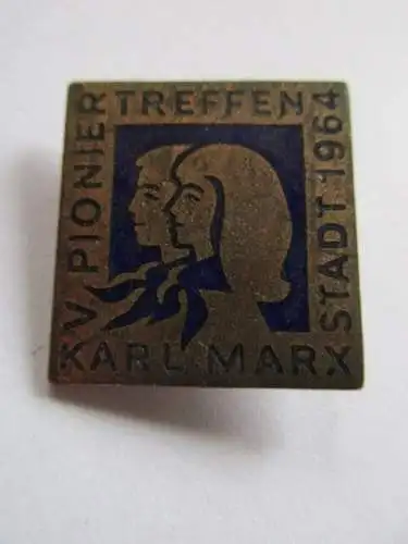 DDR Pioniere  Pioniertreffen Karl-Marx-Stadt  1964  emailliert