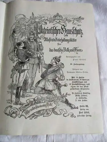 Patriotischer Hausschatz Illustrierte Unterhaltungsblätter Volk und Heer um 1890
