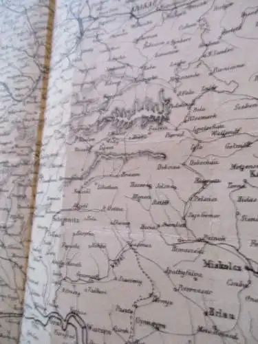 seltene Karte Deutsches Reich nach dem Friedensschluss 1871 Verlag H. Schönlein