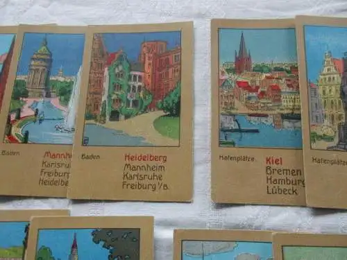 Städte Quartett Litho Schlesien Sachsen usw. vermut Scholz Verlag Mainz um 1900