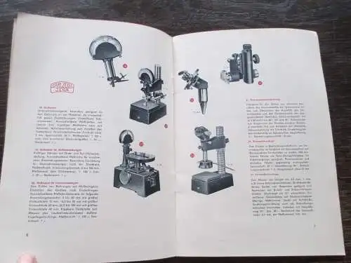 alter Katalog Feinmess- Fertigungsprogramm Carl Zeiss Jena von 1954