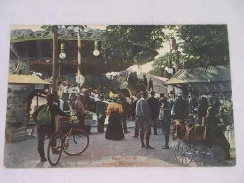 seltene alte AK Bautzener Schiessbleiche gelaufen 1912