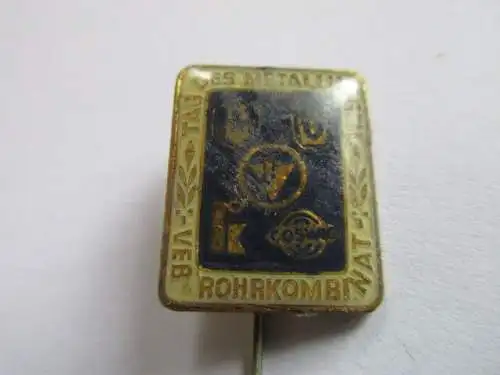 DDR Abzeichen 1977 VEB Rohrkombinat  Coswig  Tag des Metallurgen