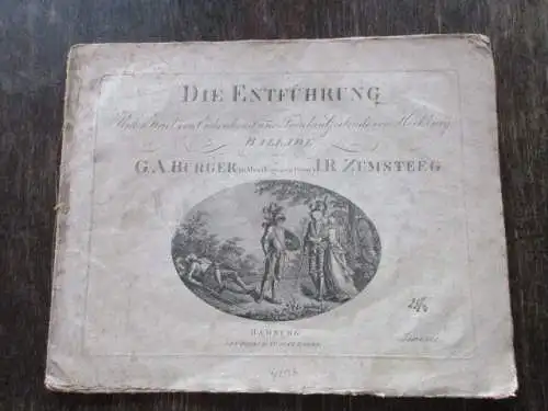 Ritter Karl Eichenhorst Fräulein Gerdrude G. Bürger J.R. Zumsteeg Noten v. 1794