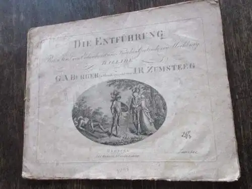Ritter Karl Eichenhorst Fräulein Gerdrude G. Bürger J.R. Zumsteeg Noten v. 1794 