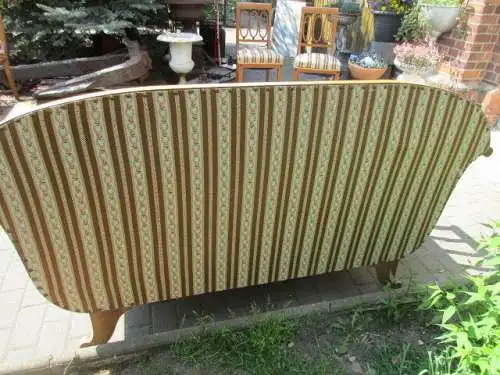 schönes altes Biedermeier Sofa Kirschbaum neu gepolstert und bezogen 2. Zeit 