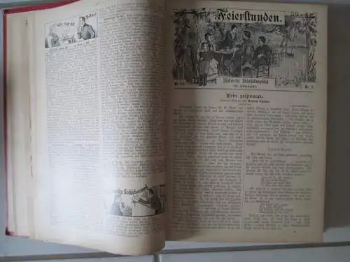 Feierstunden Illustriertes Unterhaltungsblatt 52 Hefte im XII. Band um 1900