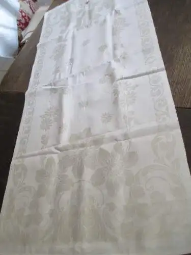 schönes altes Leinen Geschirrtuch Handtuch Tischläufer Jugendstil um 1910  (152)