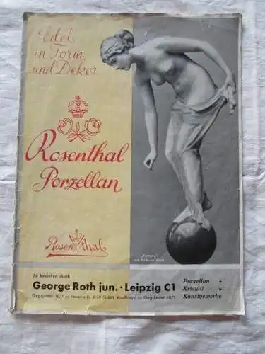 TOPRARITÄT Rosenthal EDEL IN FORM UND DEKOR Werbung Katalog um 1930