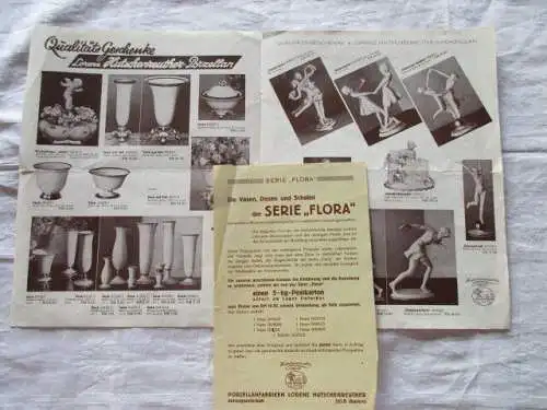 Lorenz Hutschenreuther Qualitätsgeschenke Figuren Broschüre Katalog Werbung 1938
