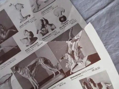 Lorenz Hutschenreuther Qualitätsgeschenke Figuren Broschüre Katalog Werbung 1938