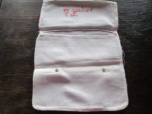 alte Taschentuch Tasche, Servietten Tasche Stickerei