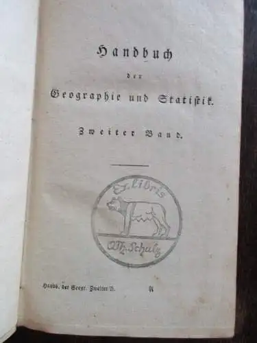 Handhabung der Geographie und Statistik Dr. Christian Gottried Stein 1811 !!