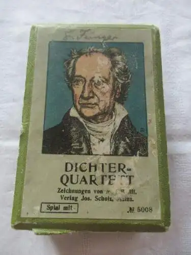 altes Dichter Quartett Verlag Jos. Scholz Mainz Max Wulff Nr. 5008 um 1910