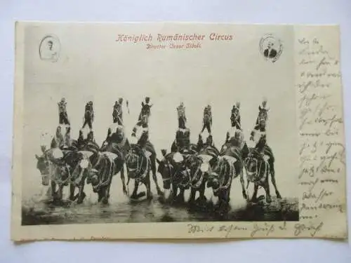 alte Ak Königlich Rumänischer Circus Cesar Sidoli gelaufen 1900