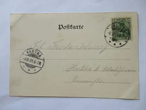 seltene AK Gruss aus Zschadrass Colditz 1901