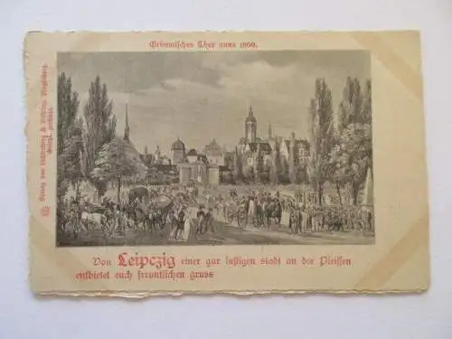 seltene alte Ak Leipzig Grimmisches Thor anno 1800 Lichtenberg & Bühling