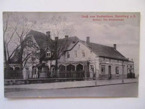 alte Ak Gruss vom Kuchenhaus Naumburg Sachsen Feldpost gelaufen 1917
