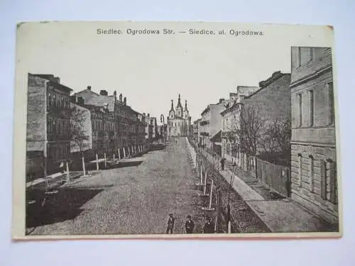 seltene alte AK  Siedlec Ogrodowa Strasse Polen 1915