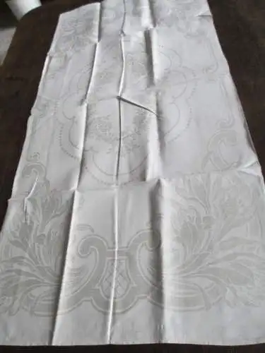 wunderschönes altes Leinen Handtuch Geschirrtuch Tischläufer Jugendstil (104) 