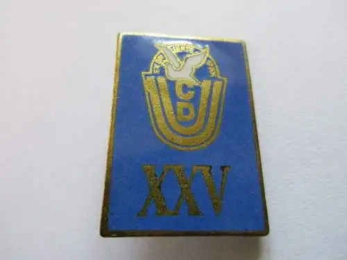 DDR Abz.  CDU 25 Jahre emailliert