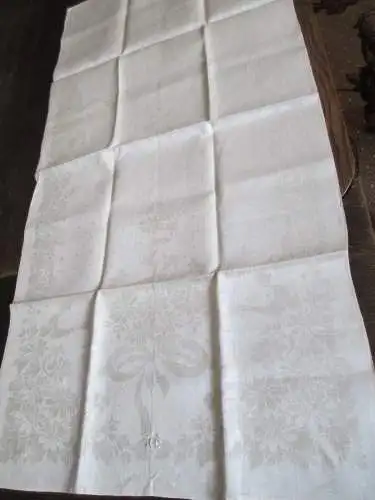 schönes altes Leinen Geschirrtuch Handtuch Tischläufer Jugendstil (90)