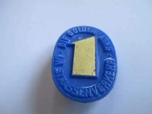 DDR Abzeichen die goldene 1 Eins       1969 blau