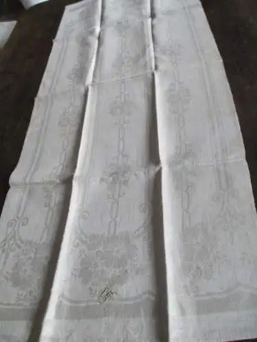 1 altes Leinen Damast Geschirrtuch Jugendstil  (100) 