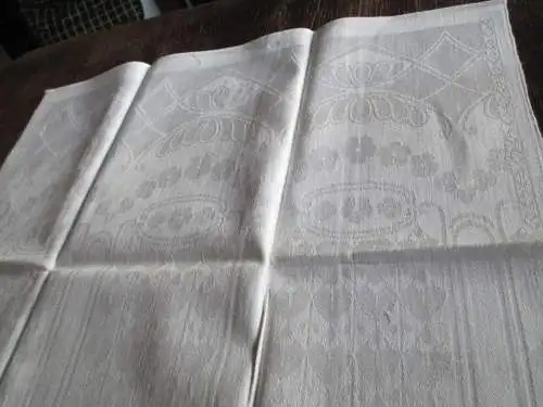 schönes altes Leinen Geschirrtuch Handtuch Tischläufer Jugendstil TOP (133) 