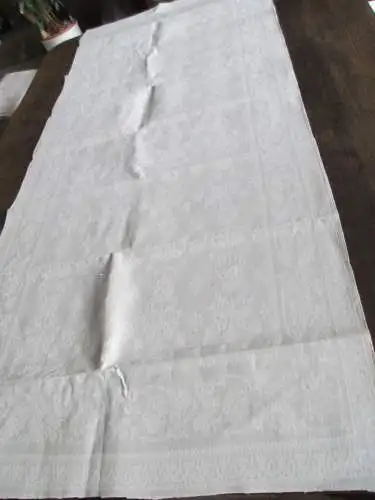 schönes altes Leinen Damast Geschirrtuch Jugendstil  (103) 