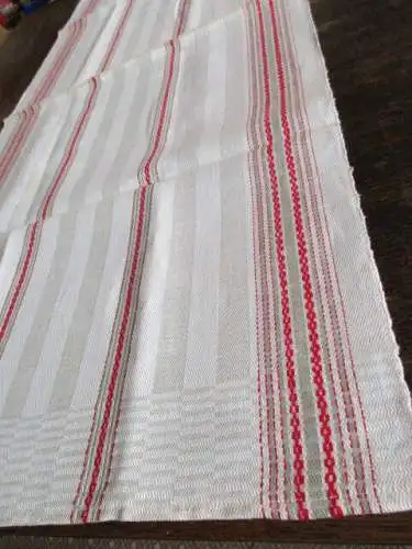 schönes altes Leinen Geschirrtuch Handtuch Tischläufer TOP (137)