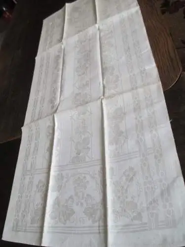 schönes altes Leinen Geschirrtuch Handtuch Tischläufer Trauben Jugendstil (7)