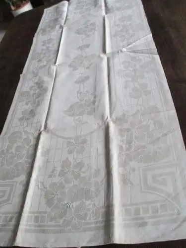 schönes altes Leinen Damast Geschirrtuch Jugendstil (106) 