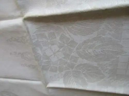 altes Leinen Halbleinen Geschirrtuch Handtuch Tischläufer Mono. Jugendstil (159)