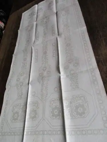 herrliches altes Leinen Damast Geschirrtuch Handtuch Tischläufer Jugendstil (157