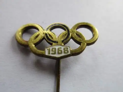 DDR Abz. Sportabz. Olympia-Leistungsabzeichen 1968, 1 farbige Ringe Stufe 1