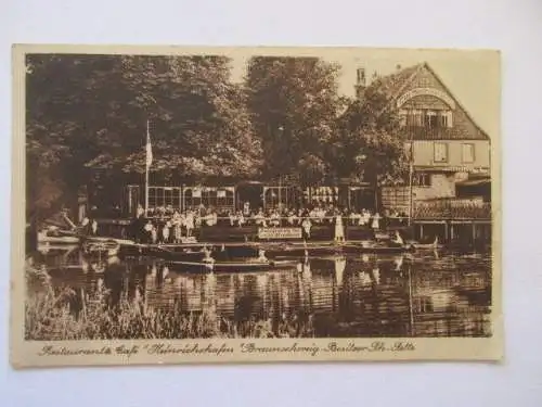 seltene alte Ak Braunschweig Restaurant Cafe Heinrichshafen Th. Fette 1930