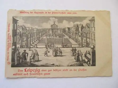 seltene alte Ak Esplanade Petersvorstadt anno 1700 Lichtenberg & Bühling