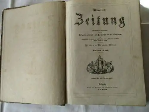 Illustrierte Zeitung Leipzig 3. Band Juli bis Dezember 1844 J.J. Weber  RARITÄT