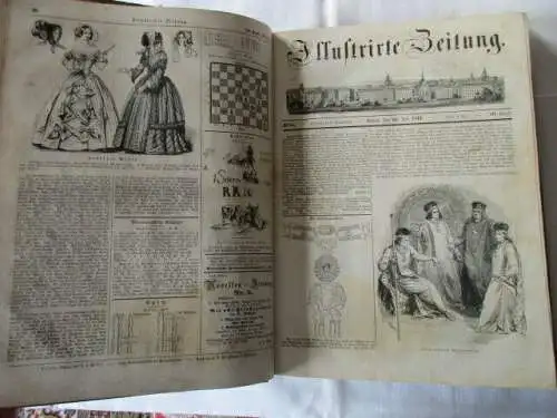 Illustrierte Zeitung Leipzig 3. Band Juli bis Dezember 1844 J.J. Weber  RARITÄT