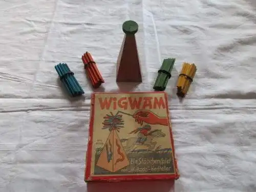 seltenes WIGWAM Stäbchenspiel Geduldsspiel Mikado um 1930