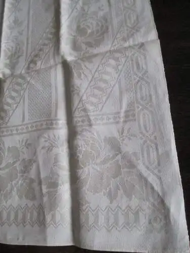 herrliches altes Leinen Geschirrtuch Handtuch Tischläufer Jugendstil (192)