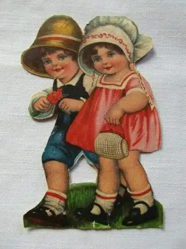 wunderschöne alte Kinder Oblate Scraps ca. 12 cm 