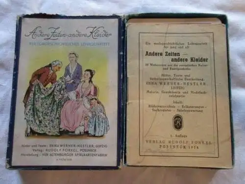 Quartett Andere Zeiten andere Kleider R. Forkel Pössneck  Altenburger Karte 1954