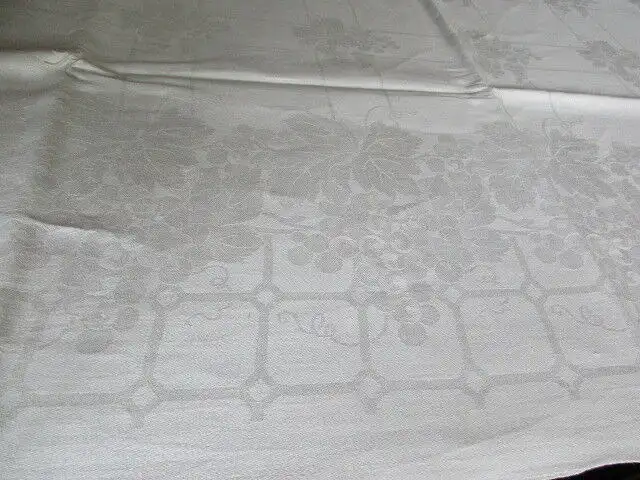 herrliches altes XXL Leinen Tischtuch Tafeltuch + 12 Servietten Jugendstil  5